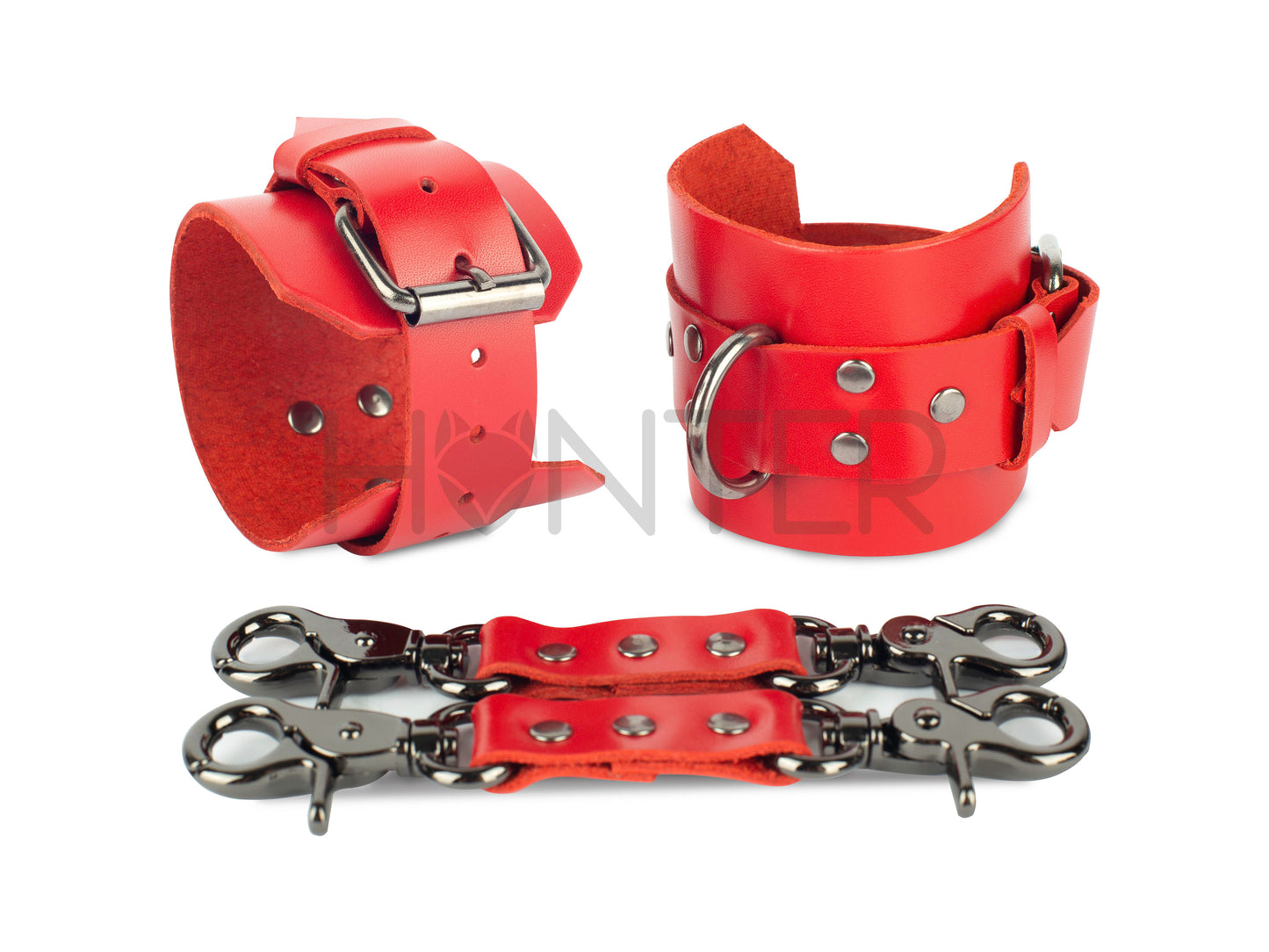 Leather Butt Harness and Cuffs