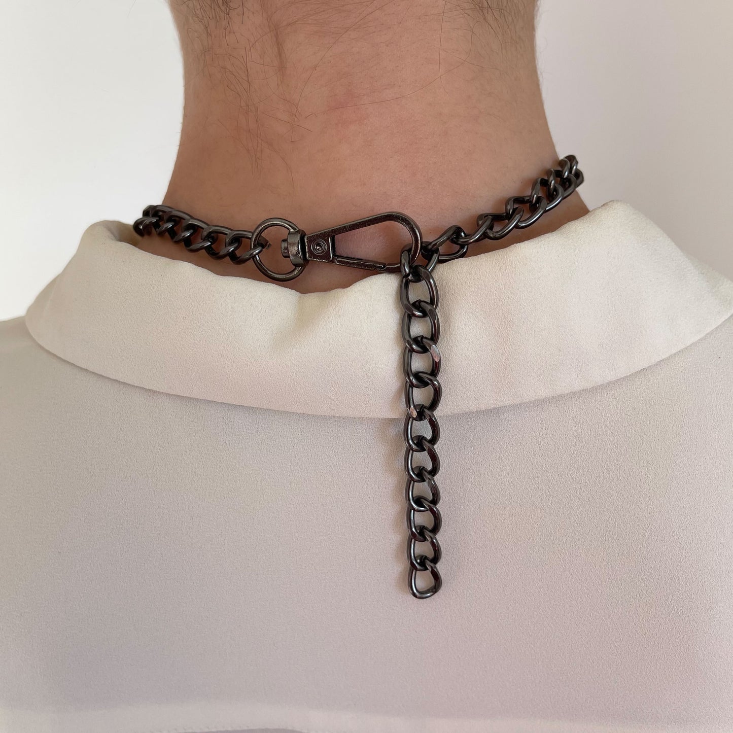 Double Chain Choker with Metal Ring – Gold