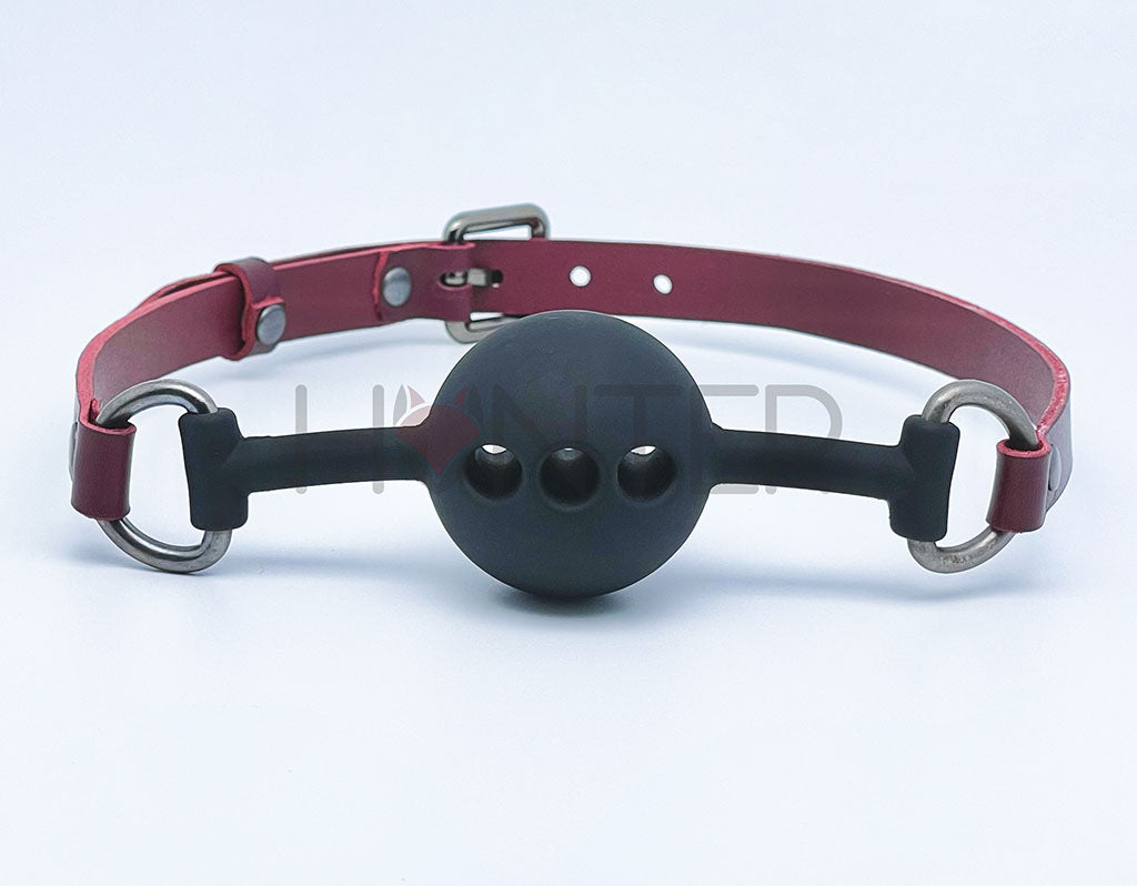 BDSM Leather Ball Gag Silicon