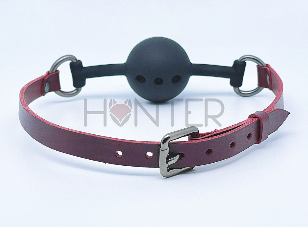 BDSM Leather Ball Gag Silicon