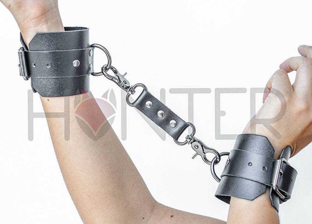 Leather BDSM Handcuffs