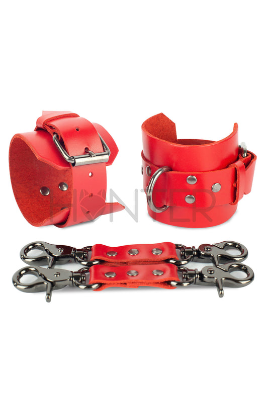 Leather Restraints Hand & Ankle Cuffs