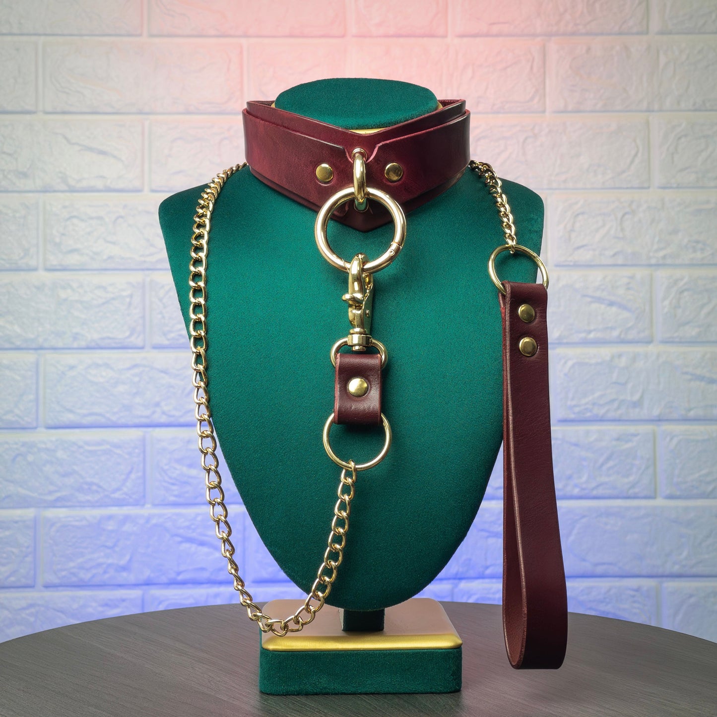 Bondage set collar and leash 
