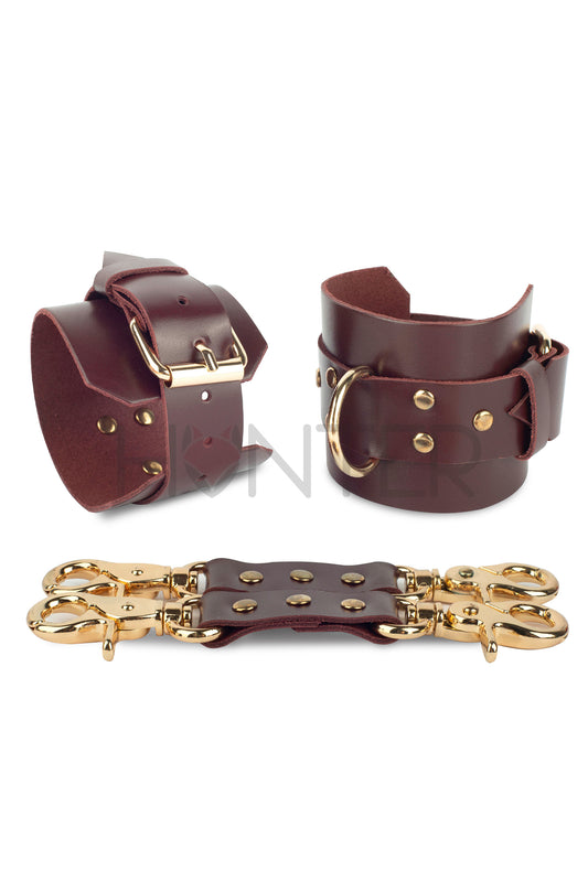 Leather Bondage Hand & Ankle Cuffs