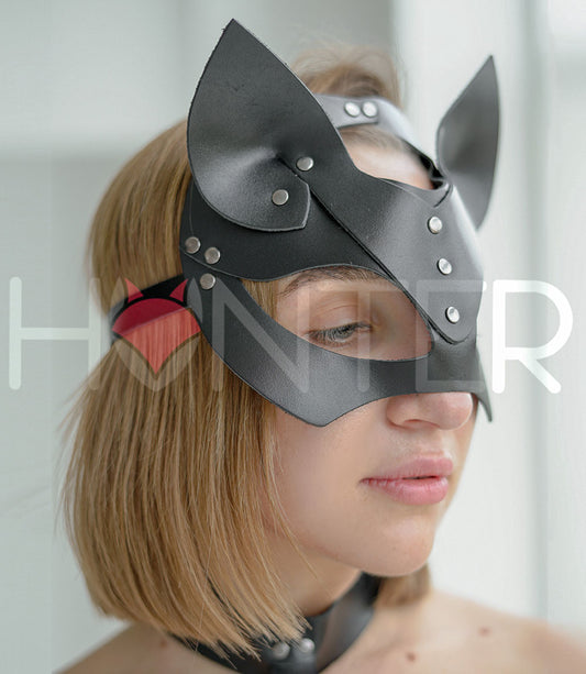 Leather Cat Mask