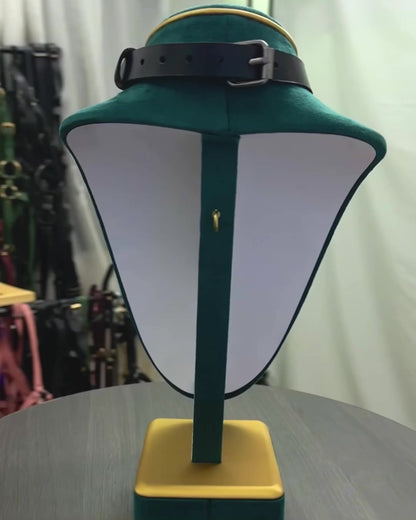 Leather Choker with O-Ring – Black