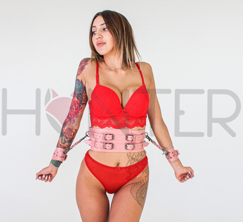 Bondage Belt with Handcuffs